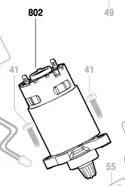 Moteur courant continu 10,8 V réf. 1 619 P08 652 BOSCH